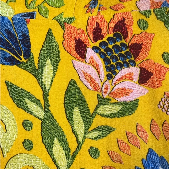 NWT originally $220 Farm Rio Long Sleeve Summer Garden Yellow Maxi Dress XL - Picture 14 of 16